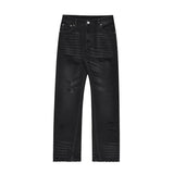 Ceekoo Washed Black Ripped Jeans