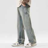 Ceekoo Washed  Loose Straight Retro Jeans