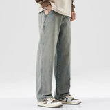 Ceekoo Washed  Loose Straight Retro Jeans