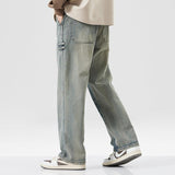 Ceekoo Washed  Loose Straight Retro Jeans