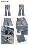 Ceekoo Washed Ripped Blue Jeans