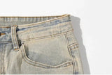 Ceekoo Washed Slim Fit Straight Leg Jeans