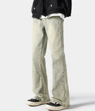 Ceekoo Washed Slim Fit Straight Leg Jeans