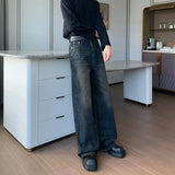 Ceekoo Washed Straight-leg Wide-leg Jeans