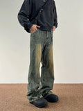 Ceekoo Washed Yellow Mud-dyed Jeans