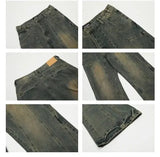 Ceekoo Washed Yellow Mud-dyed Jeans