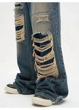 Ceekoo Wide Leg Ripped Jeans