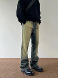 Ceekoo Yellow Mud-dyed Straight-leg Jeans