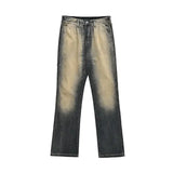 Ceekoo Yellow Mud-dyed Straight-leg Jeans