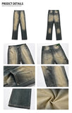 Ceekoo Yellow Mud-dyed Straight-leg Jeans