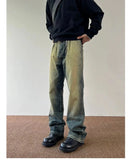 Ceekoo Yellow Mud-dyed Straight-leg Jeans