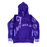 Ceekoo  -   New Purple High Neck Pullover Half Zip Sweatshirt Vintage y2k High Street Hip Hop Rap KPOP Dance overzie Tops Clothes Jacket