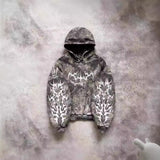 Ceekoo  -   Camouflage Hooded Coat Sweater Loose New Printed Men's and Women's Pullover Street Fashion Y2K Retro