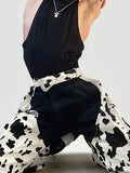 Ceekoo Mens Cow Printed Cutout Pants