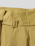 Ceekoo Mens Casual Belt Big Pocket Pants