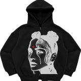 Ceekoo  -  Gothic Retro High Street Hoodies Y2k Zip Up Hoodie Men and Women Clothes Hip Hop Punk Loose Sweatshirt Zipper Pullover Cardigan