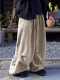 Ceekoo Mens Solid Corduroy Casual Wide Leg Pants