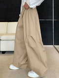 Ceekoo Mens Casual Pleated Wide Leg Cargo Pant