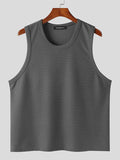 Ceekoo Mens Casual Waffle Knit Crew Neck Tank