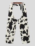 Ceekoo Mens Cow Printed Cutout Pants