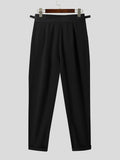 Ceekoo Mens High Waist Double Button Closure Pants