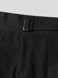 Ceekoo Mens Three-dimensional Pocket Belt Loose Pants