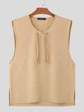 Ceekoo Mens Casual Draped Round Neck Tank