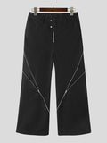 Ceekoo Mens Zip Design Bootcut Pants