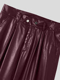 Ceekoo Mens Patent Leather High Waist Pants