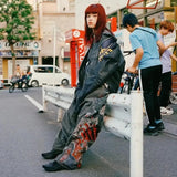 Ceekoo  -   90s Streetwear Streetwear New American Pop Hip-hop Rock Oversized Embroidered Cowboy Y2k Street Fashion Joker Harajuku Gothic Wide-leg Pants