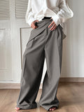 Ceekoo Mens Solid Color Loose Fit Wide Leg Pants