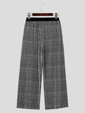 Ceekoo Mens Shiny Short-Stripe Textured Long Pant