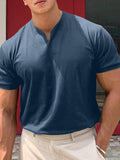 Ceekoo Mens V-Neck Casual Short Sleeve T-Shirt