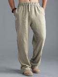 Ceekoo Men Casual Baggy Linen Pants