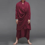 Ceekoo Mens Retro Loose Cotton Linen Yoga Suits