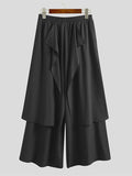 Ceekoo Men's Irregular Wide Leg Pants Culottes