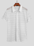 Ceekoo Men's Sexy Lace Short Sleeve Shirts