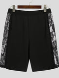 Ceekoo Mens Sexy Lace Side Hollow Patchwork Shorts