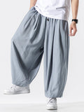 Ceekoo Men Retro Casual Wide Leg Loose Yoga Pants