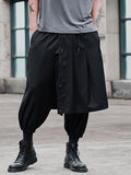 Ceekoo Mens Gothic Punk Hippie Loose Wide Leg Pants